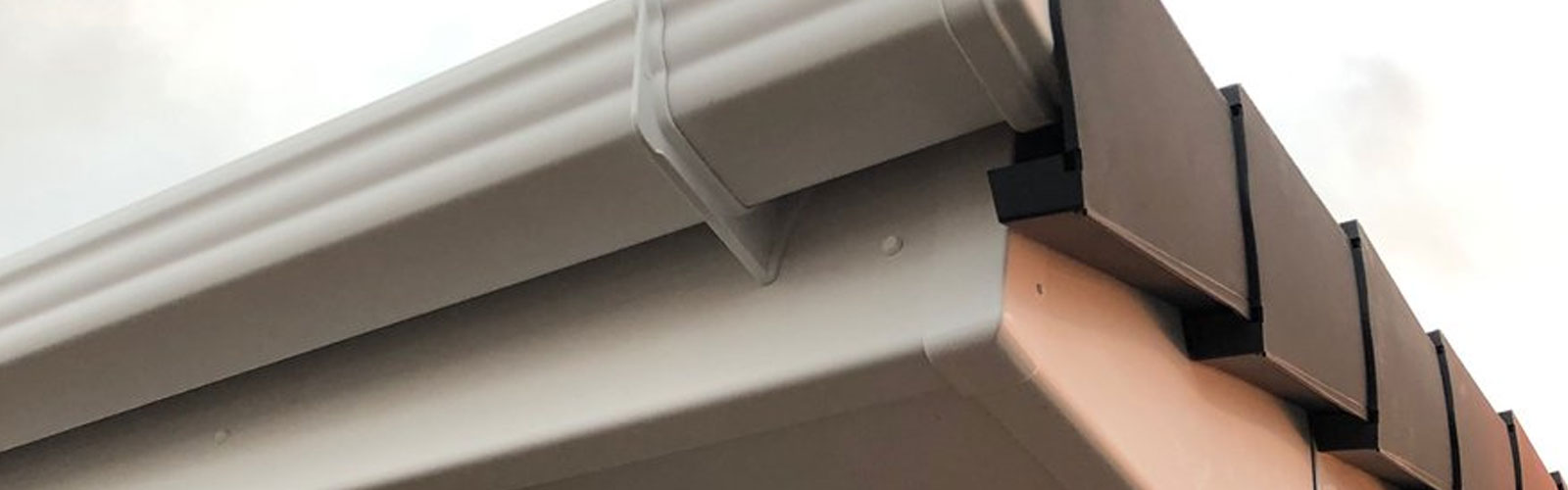 uPVC Fascia and guttering system with box end showing